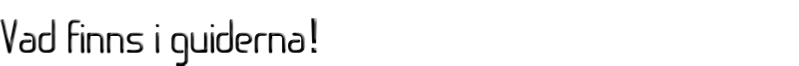 Vad finns i guiderna!
